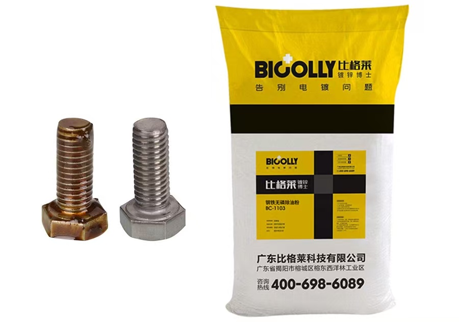 Bigely alloy chemical degreasing powder