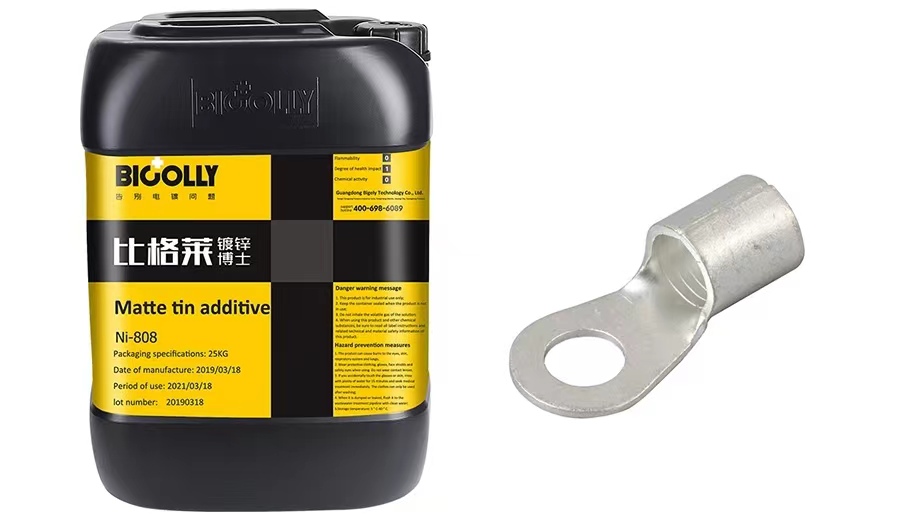 Poor solderability of tin plated products, try Bigely matte tin additive Sn-808 