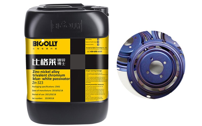 How can Bigely zinc-nickel alloy blue passivator help to improve the corrosion resistance of plated products?