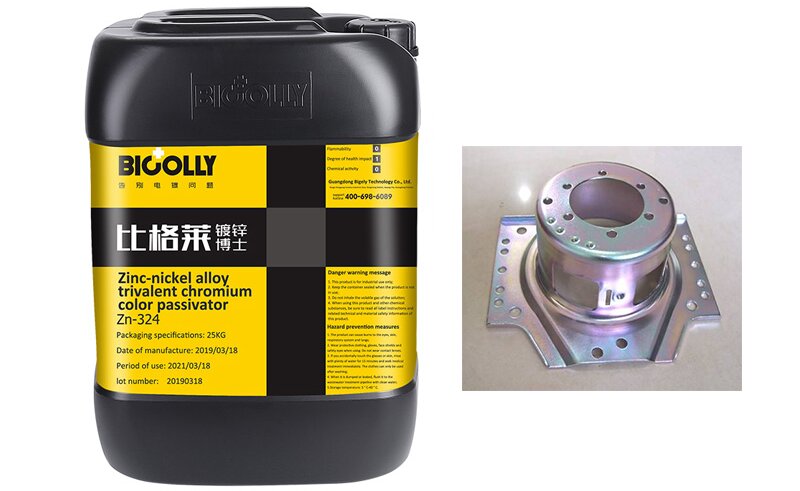 Zinc-nickel alloy colored passivator